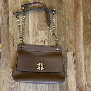 Tory Burch Britten Pebbled Leather Crossbody